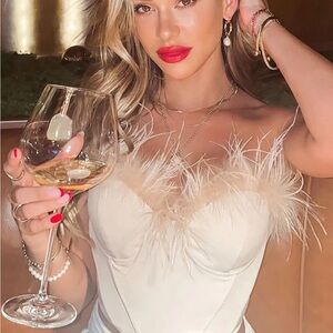 Stay On Your Mind Bustier Top - Blush